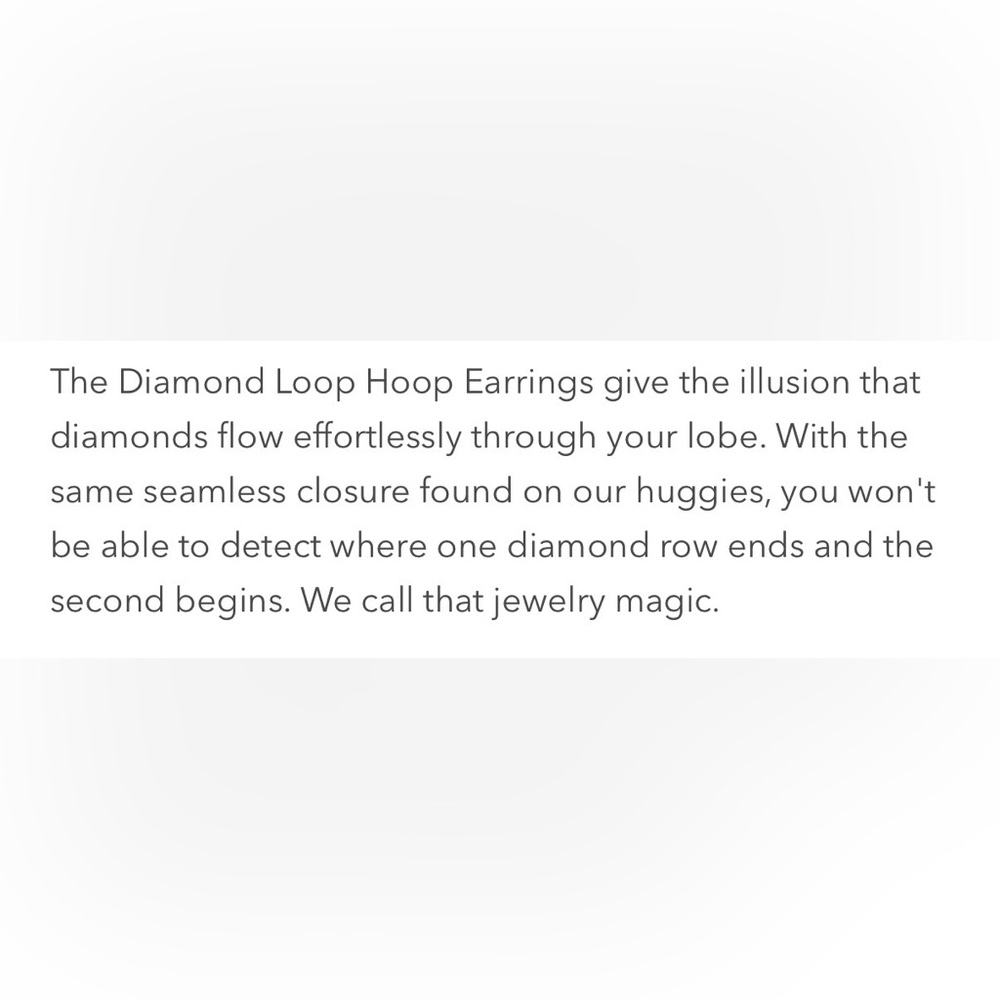 Diamond Loop Hoop Earrings - Picture 4 of 7